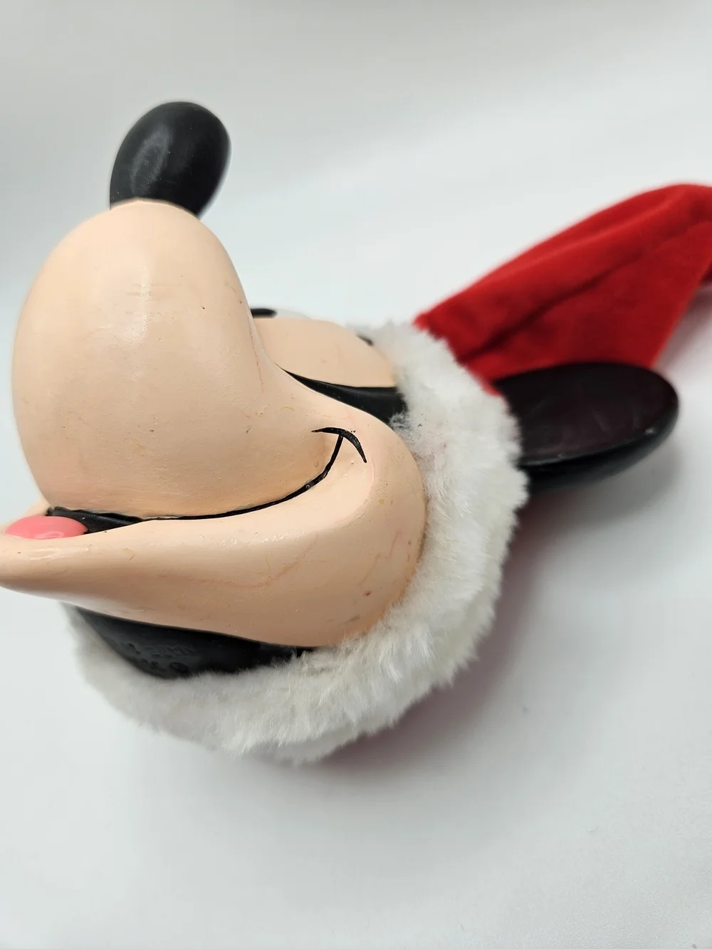 VINTAGE Disney Mickey Mouse 3D Santa Claus Head Ornament VTG